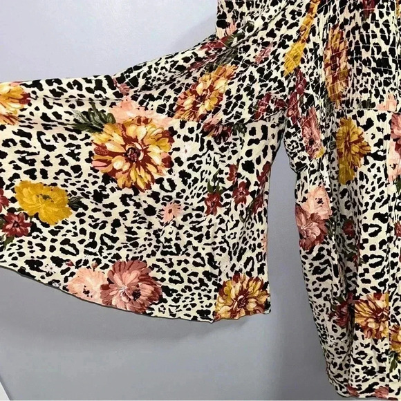 Torrid - Babydoll  Crinkle Gauze Smocked Cold Shoulder Top - Picture 9 of 11